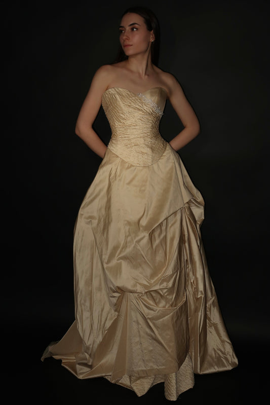 Brand New US 4-8 Beaded Sweetheart Corset Two-Piece Evening Gown