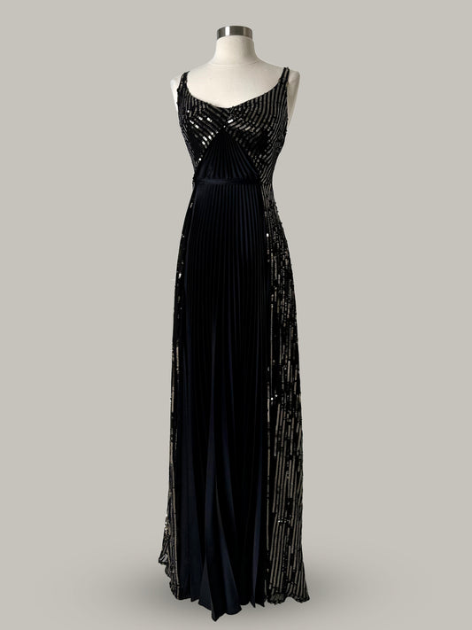 Brand New US 6 Safiyaa Evening Maxi Dress in Black Color