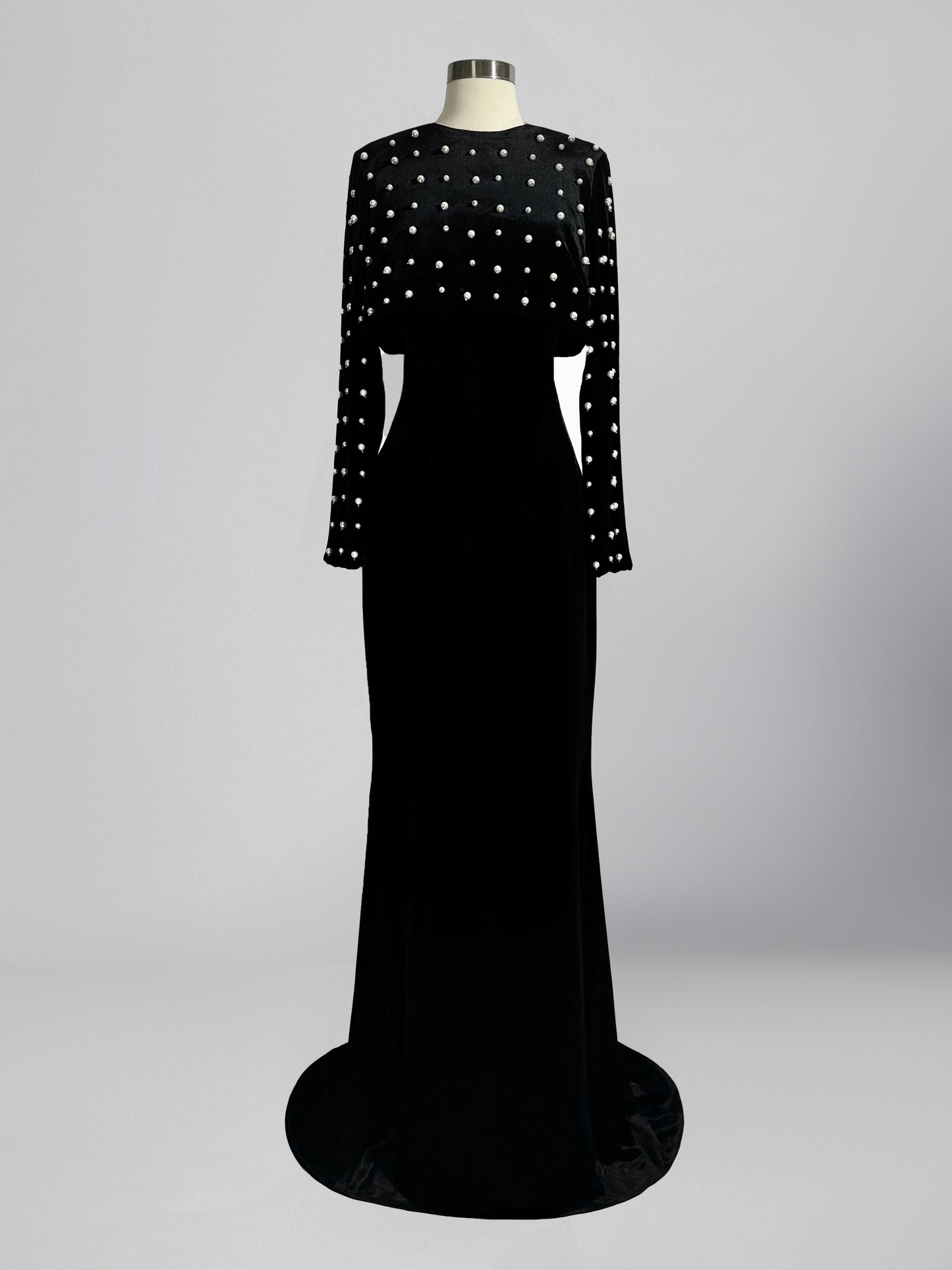 Brand New US 8 SAFIYAA Pearl Cape Evening Gown