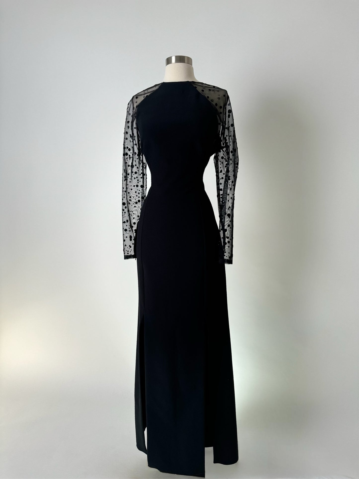 Brand New US 12 Safiyaa Evening Maxi Dress in Black Color