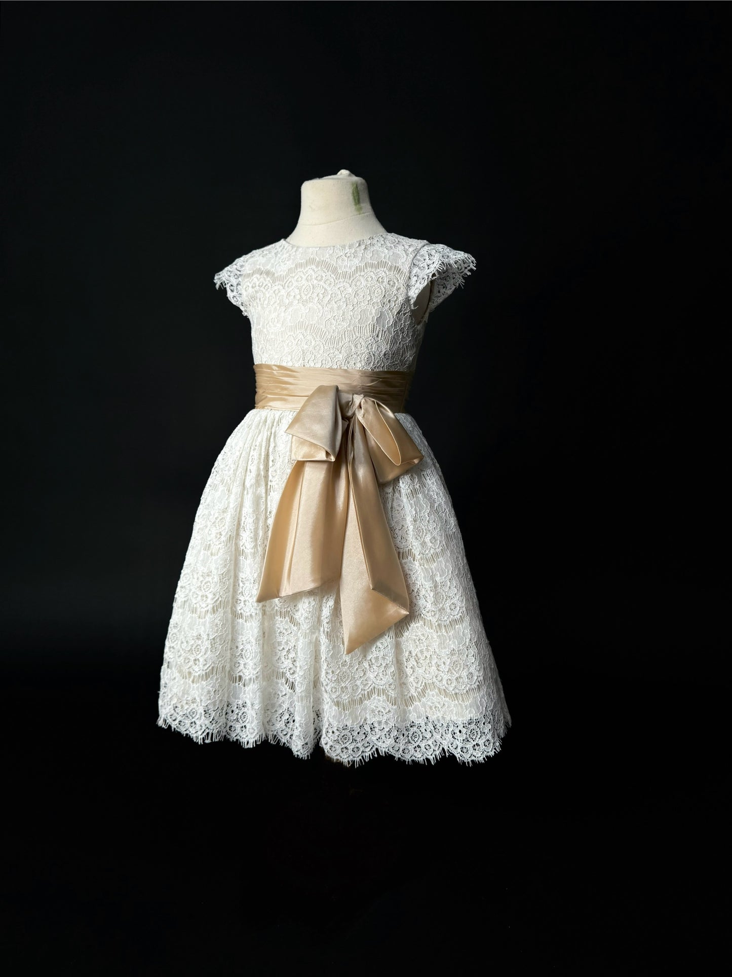 Brand New Kids 3 yo Flower Girl Dress with French Corded Lace