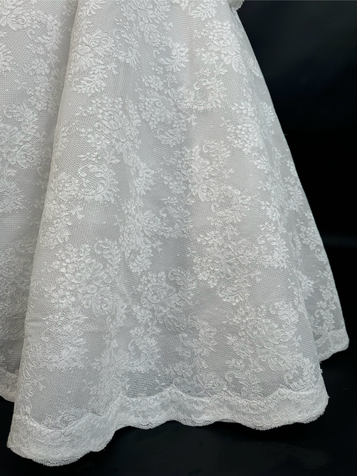 Preloved US 12 French Corded Lace Bridal Gown by Anna Augusta