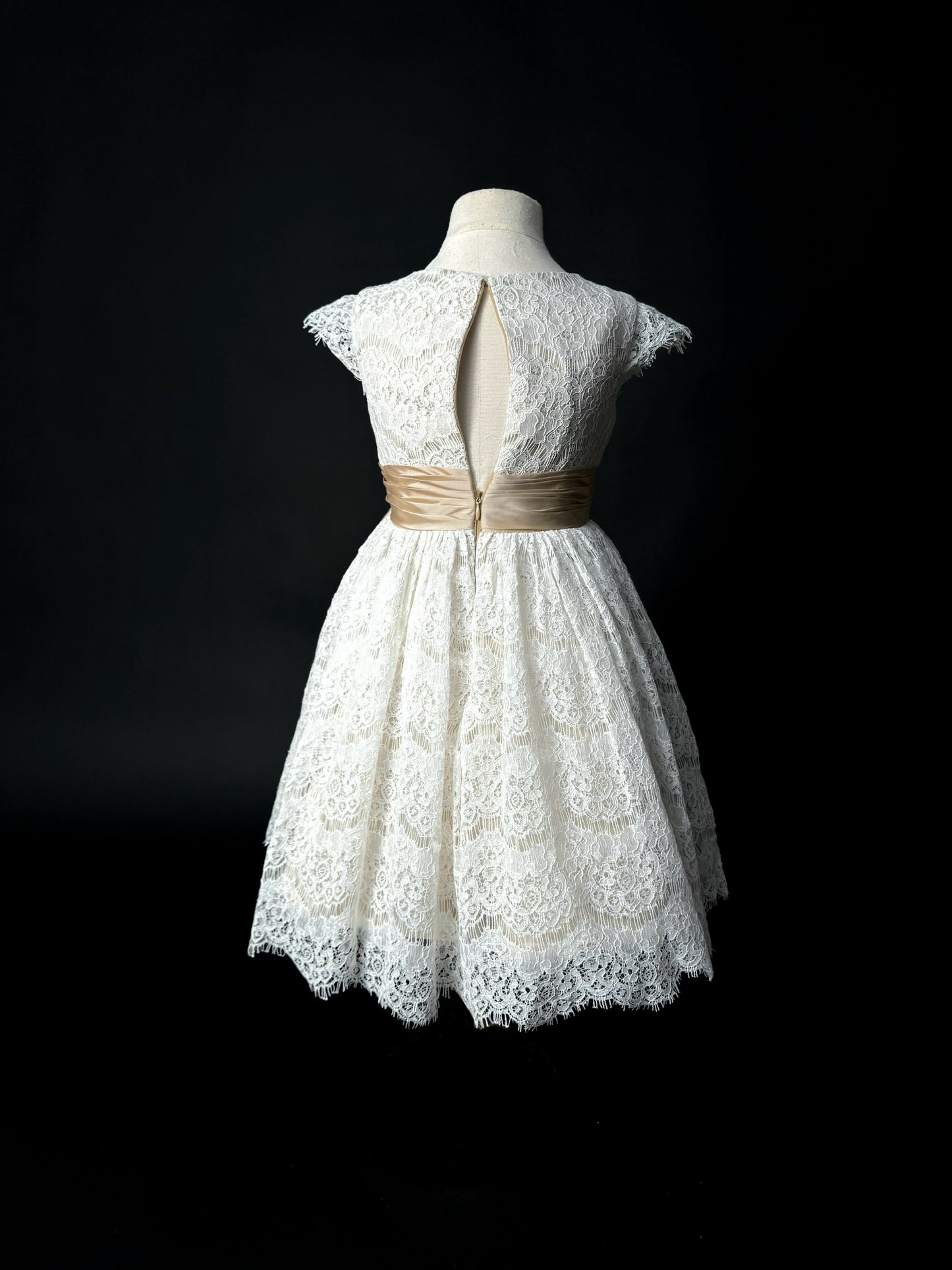 Brand New Kids 3 yo Flower Girl Dress with French Corded Lace