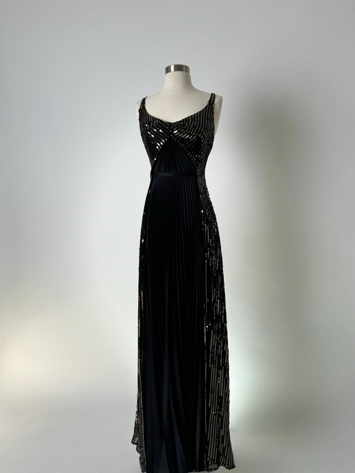 Brand New US 6 Safiyaa Evening Maxi Dress in Black Color