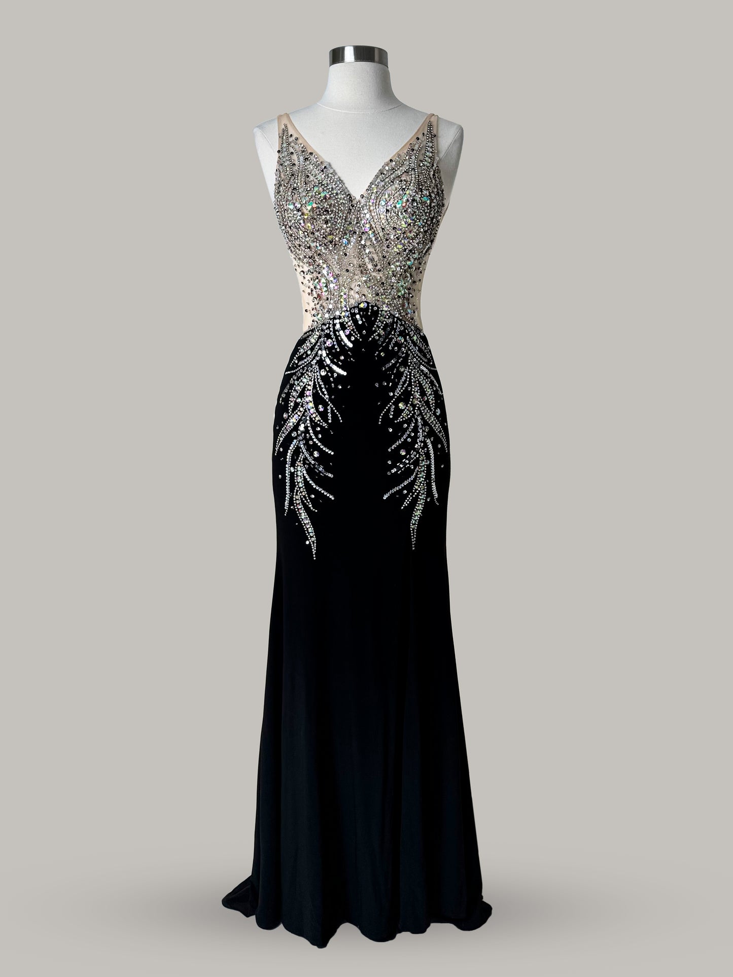 Brand new US 4 Jovani Black Maxi Evening Gown