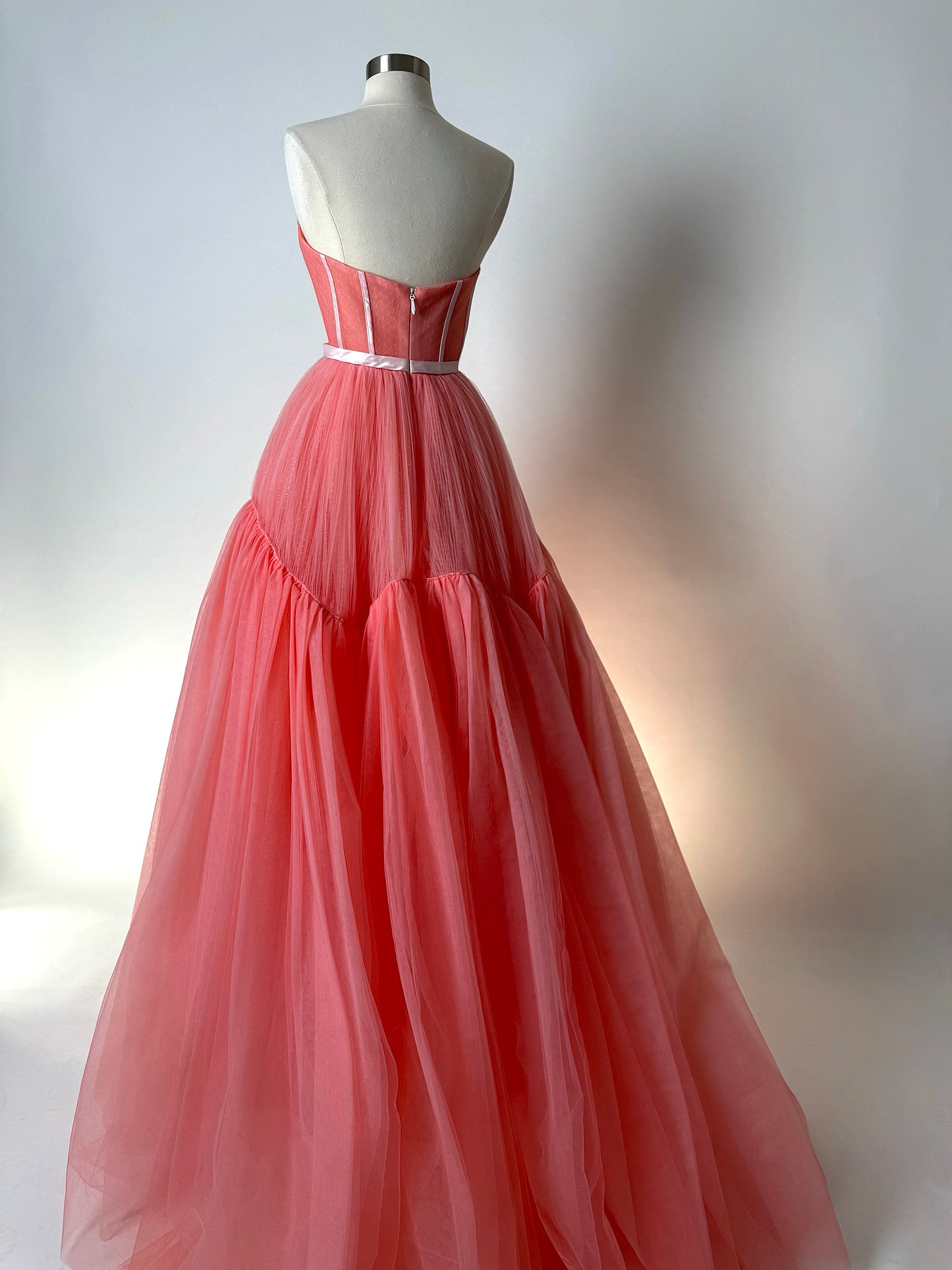 Brand New US 6 Anna Augusta Evening Maxi Dress in Coral Color