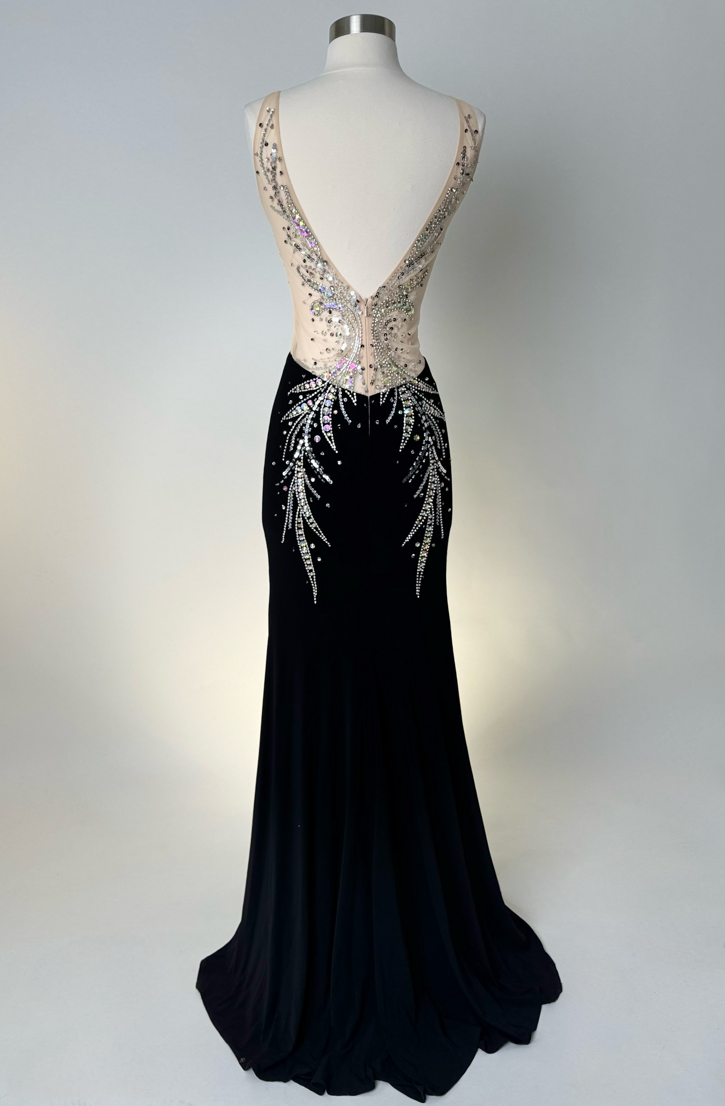 Brand new US 4 Jovani Black Maxi Evening Gown