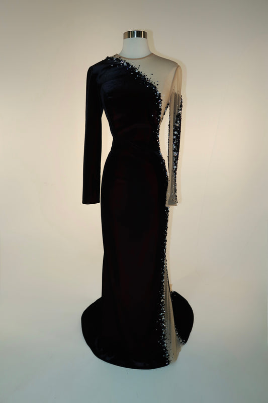 Floor Sample US6 Jean Fares Couture Maxi Gown